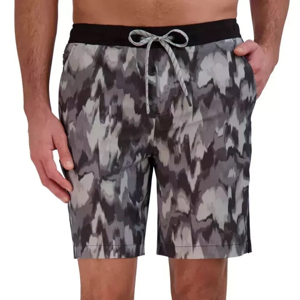 Eddie Bauer Men's Size XXL Black Built in Liner Volley Swim Trunk Shorts NWT